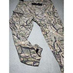 Men's 2XL Mossy Oak Camo Cargo Pants Nylon Break Up Outdoor Lightweight Belt